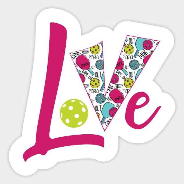 Pickleball Love Sticker by whyitsme